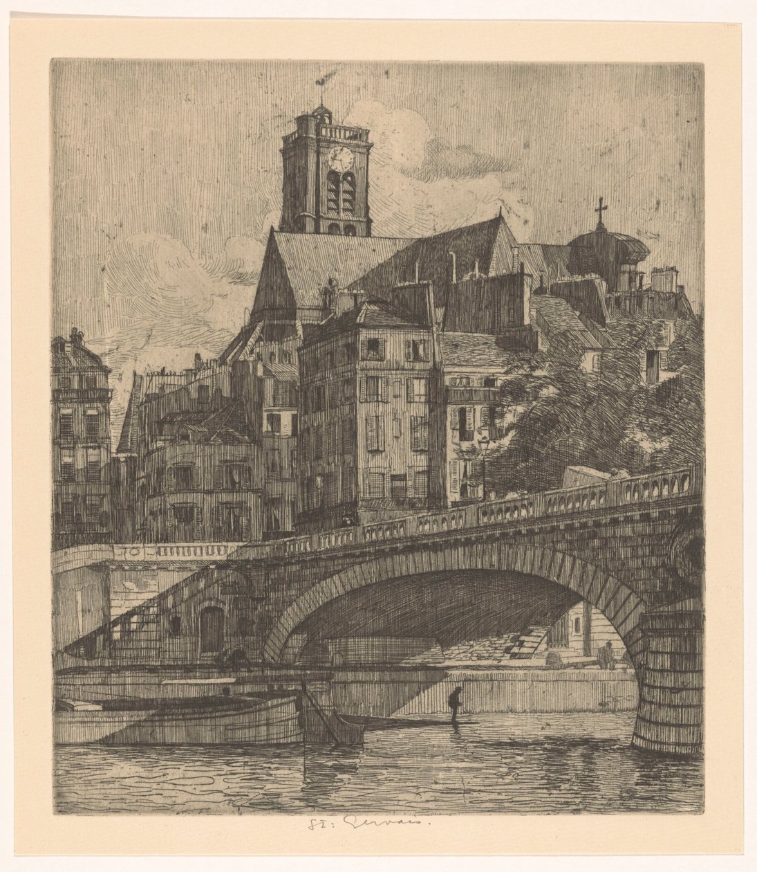 Vista del Saint-Gervais en París de Martin Monnickendam