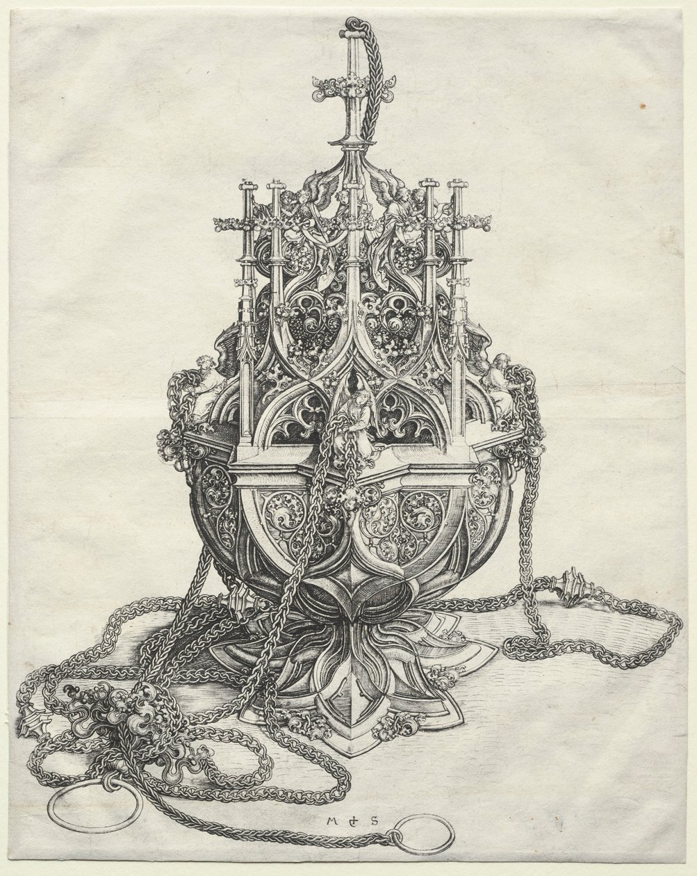 Un incensario, c. 1480-1490 de Martin Schongauer