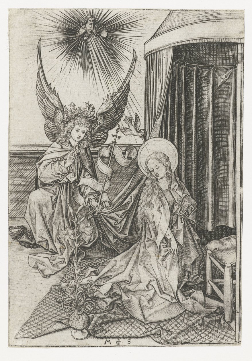 Anunciación de Martin Schongauer