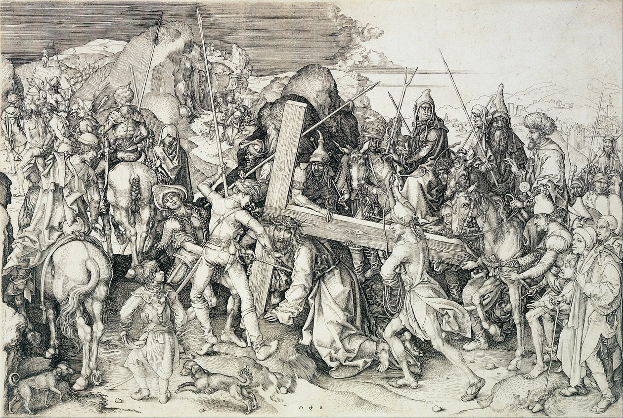 Cristo llevando su cruz de Martin Schongauer