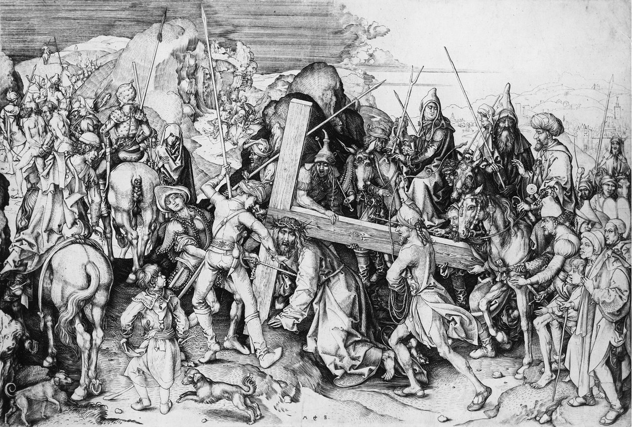 Cristo llevando su cruz, c.1475 de Martin Schongauer