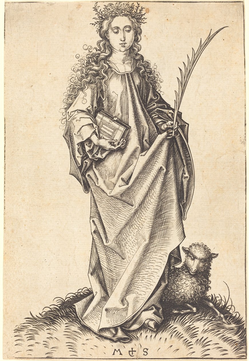 Santa Inés de Martin Schongauer