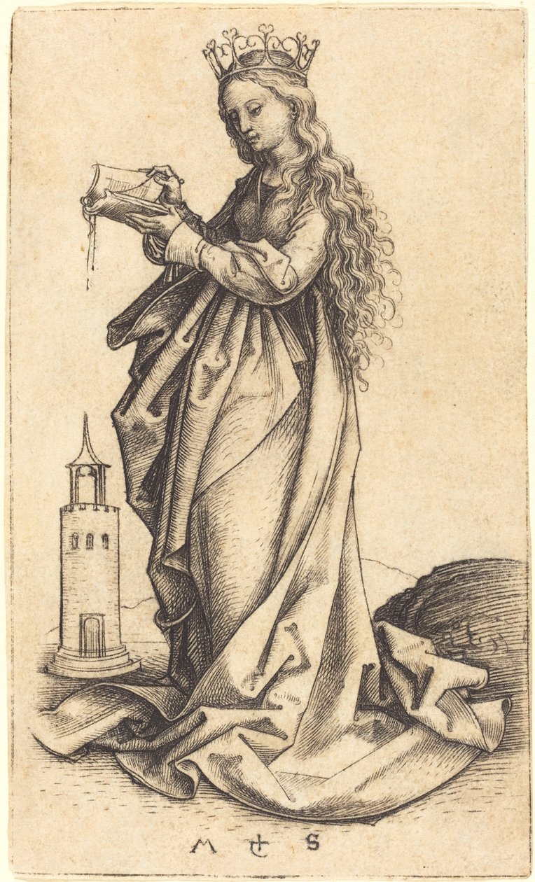 Santa Bárbara de Martin Schongauer