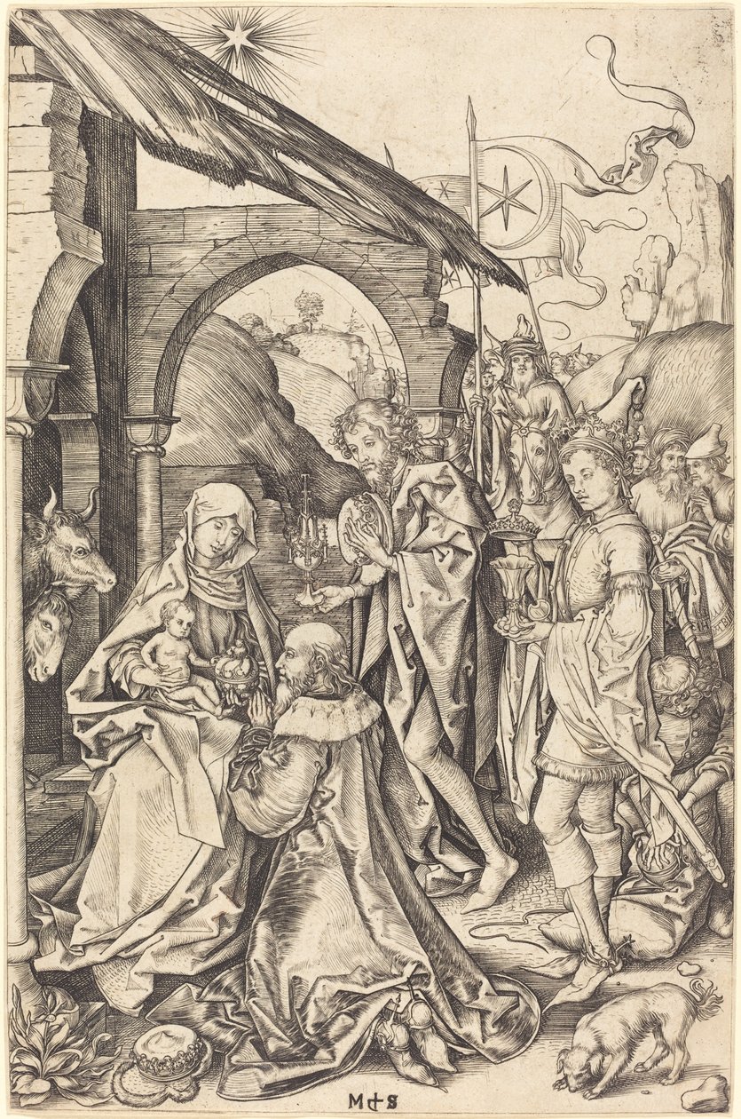 La Adoración de los Magos de Martin Schongauer