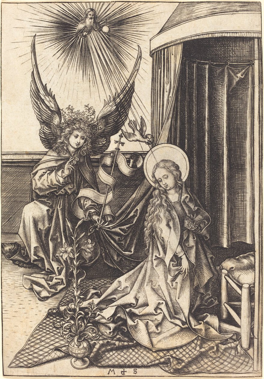 La Anunciación de Martin Schongauer