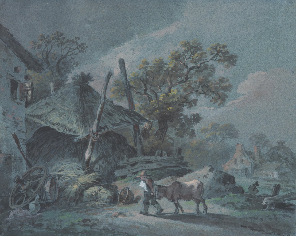 Granja con pajar de Martin von Molitor