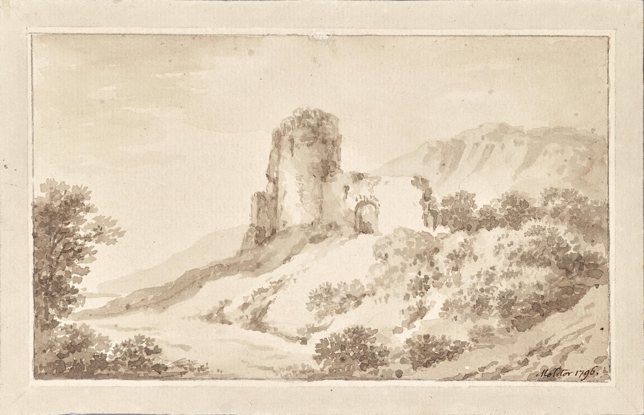 Paisaje con ruinas de Martin von Molitor