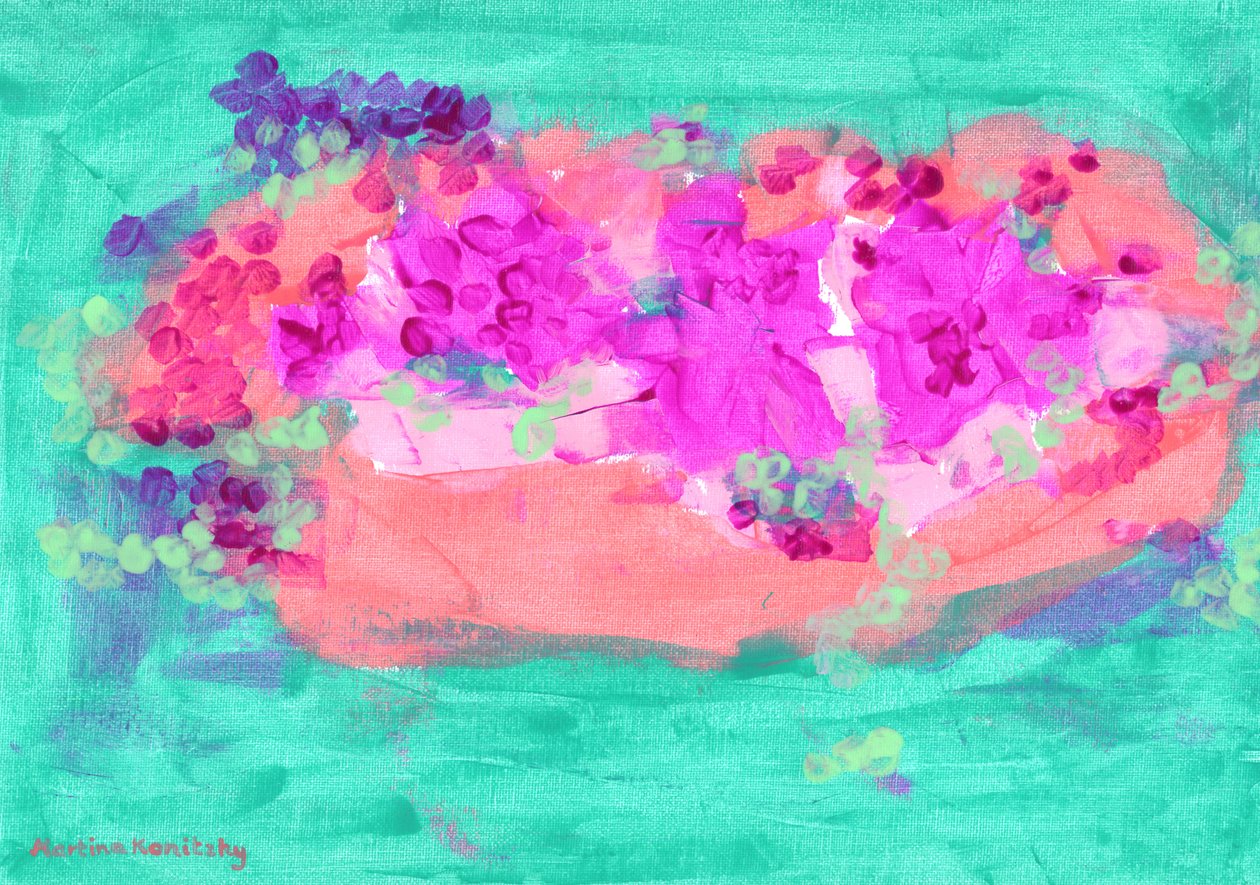 Cesta de flores con rosas de Martina Konitzky
