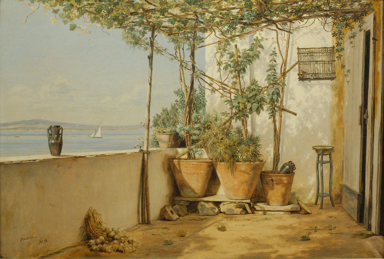 Una logia de Procida de Martinus Rørbye