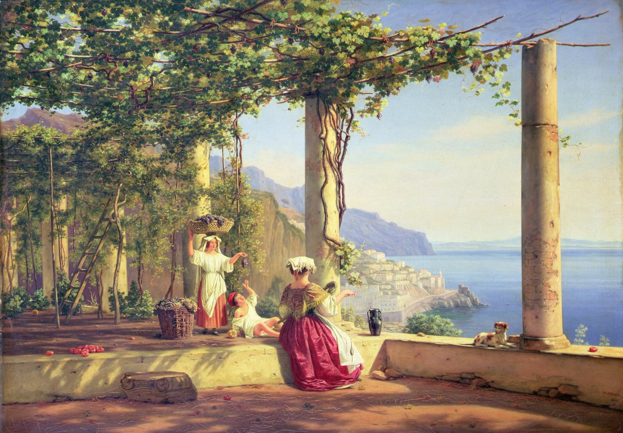 Pérgola con vistas a Amalfi de Martinus Rorbye