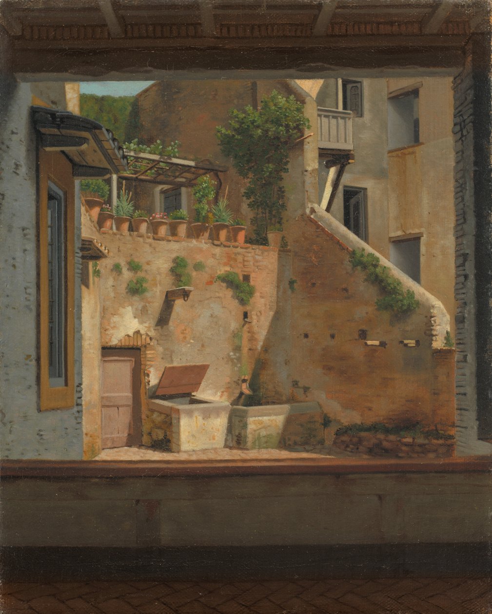 Un patio en Roma. Copia después de Eckersberg de Martinus Rørbye