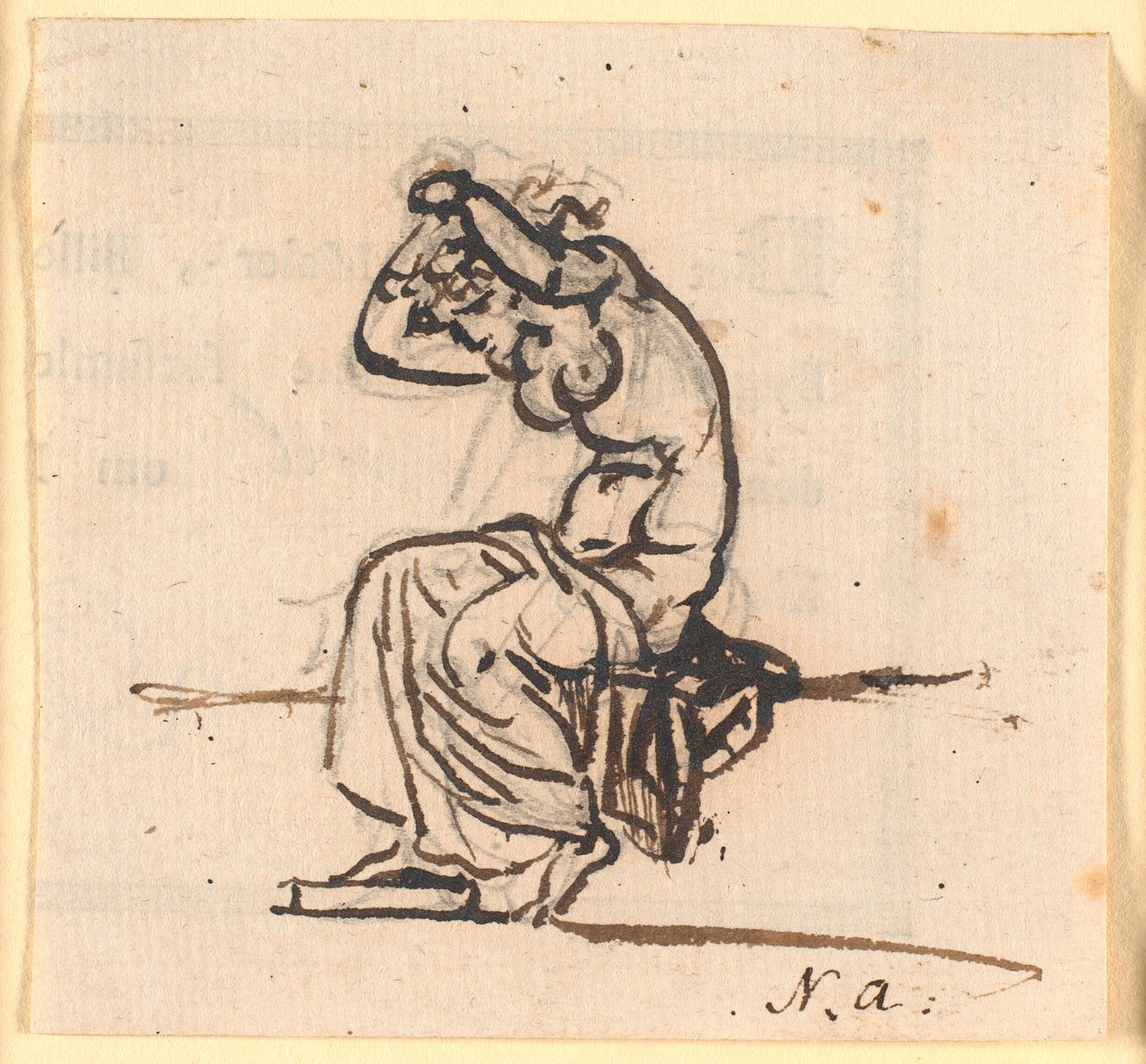 Almanaque con notas manuscritas 1848 de Martinus Rørbye