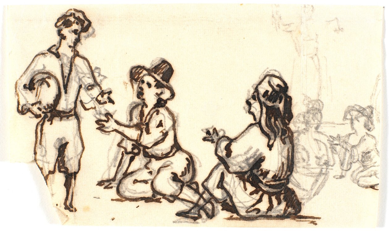 Bocetos de figuras italianas de Martinus Rørbye