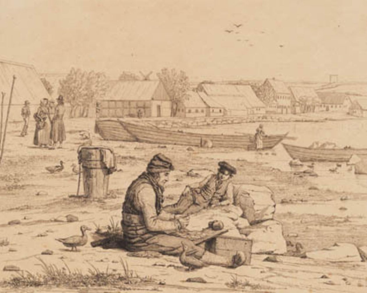Calle de la playa en Thisted. 1830 de Martinus Rørbye