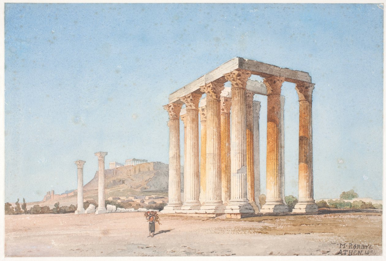 El Templo de Zeus de Martinus Rørbye
