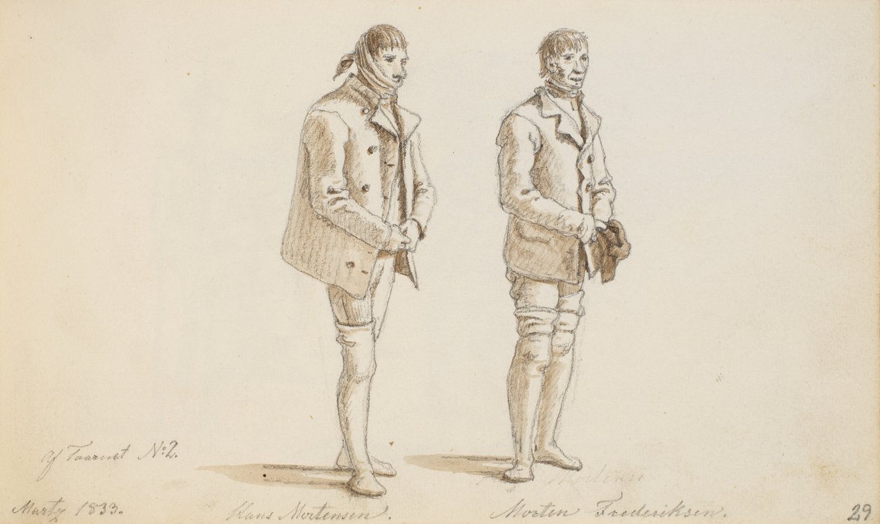 Dos prisioneros de la casa de corrección de Martinus Rørbye