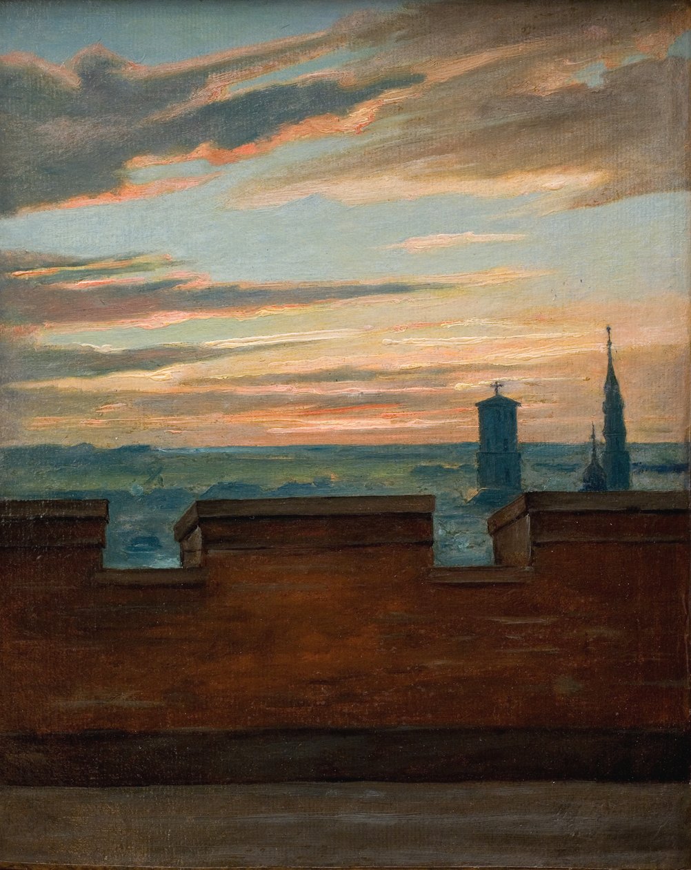 Vista de Copenhague al atardecer de Martinus Rørbye