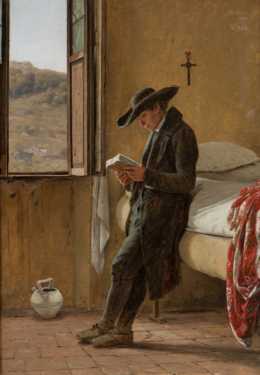 Joven clérigo leyendo de Martinus Rørbye