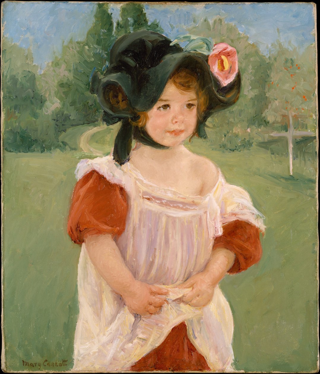 Infancia en un jardín de Mary Cassatt