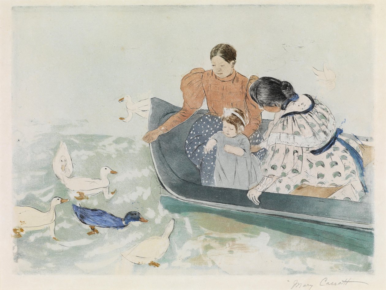 Alimentando a los patos de Mary Cassatt