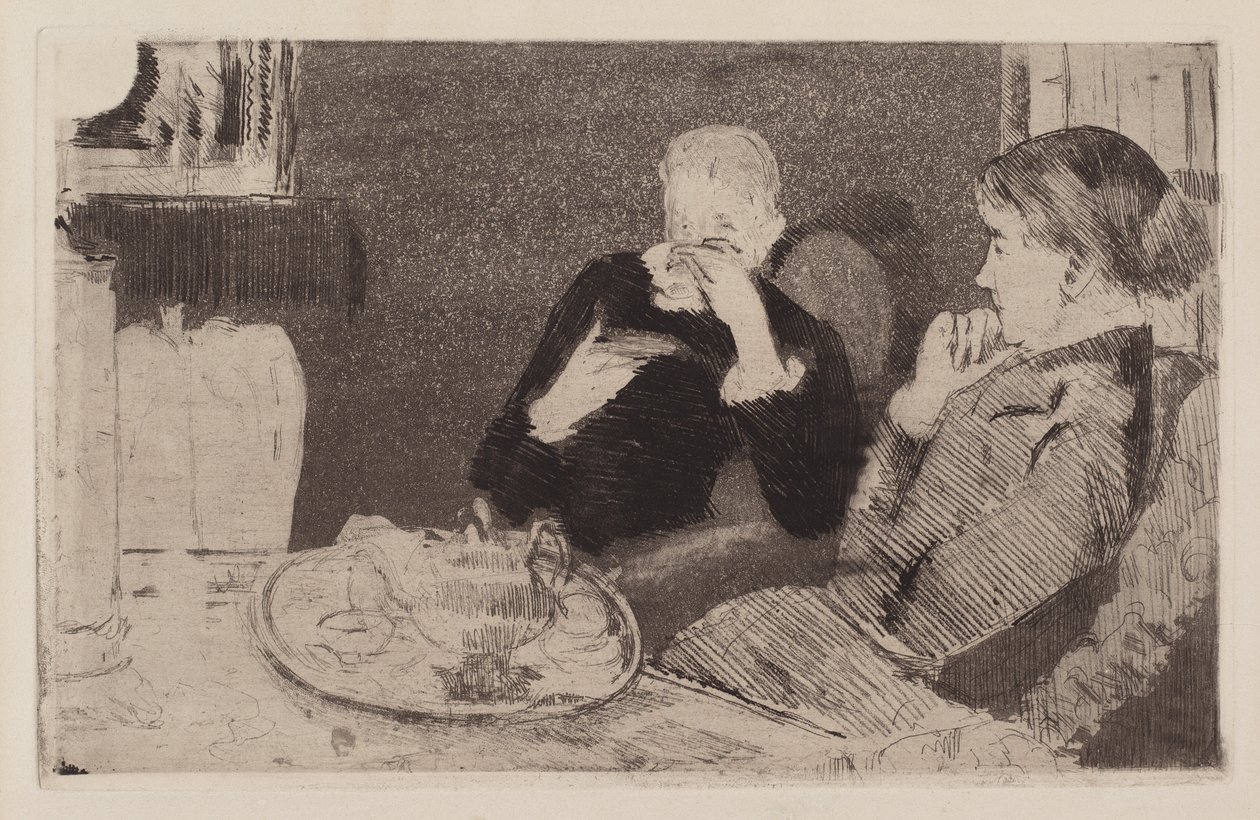 Lydia y su madre en el té de Mary Cassatt