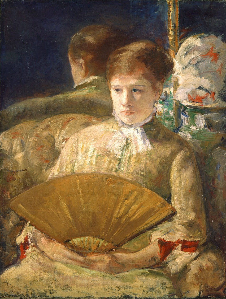 Mujer con abanico de Mary Cassatt