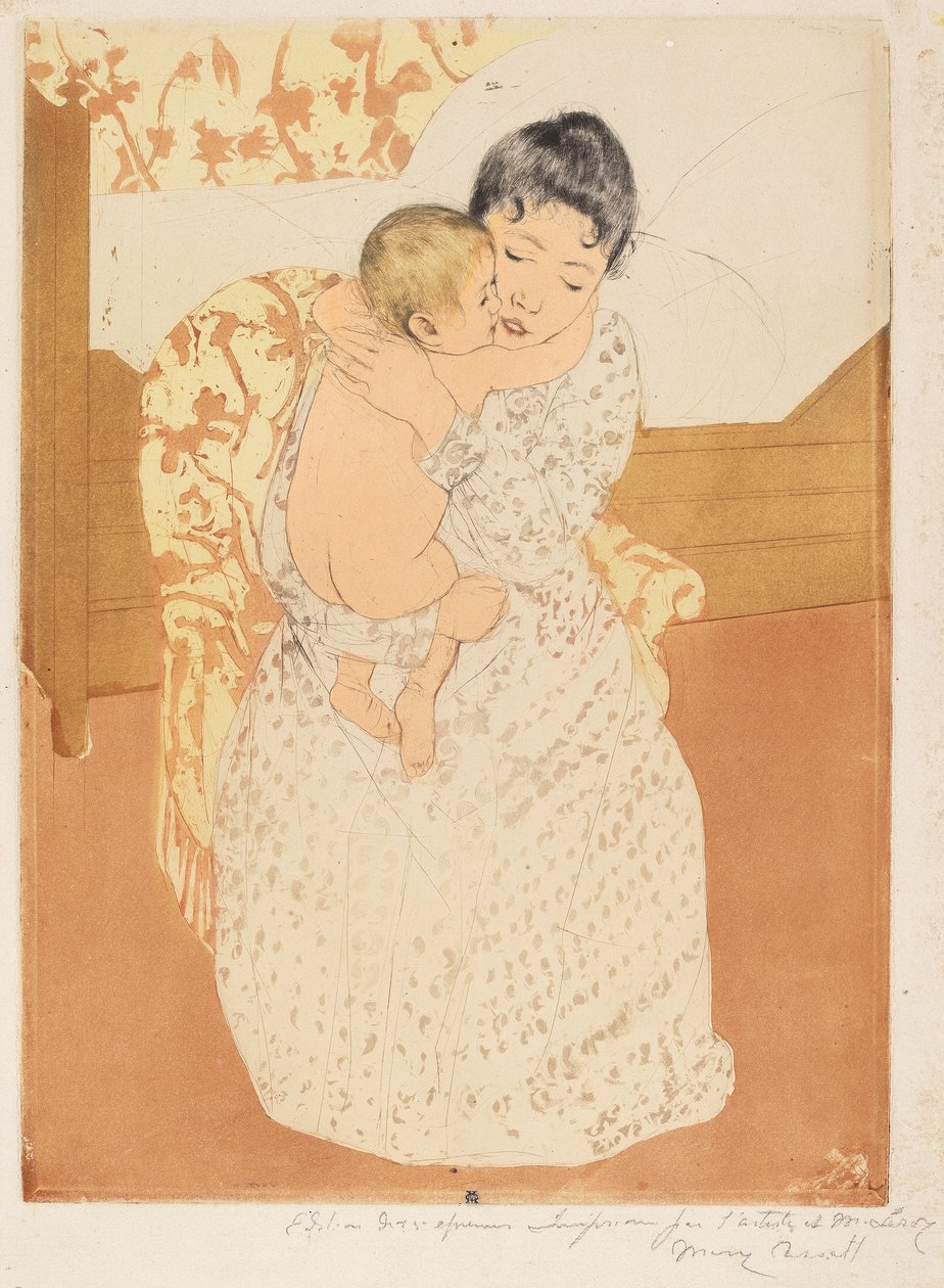 Caricia maternal, 1890-1 de Mary Cassatt