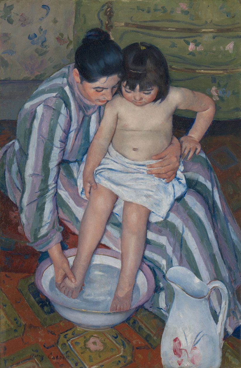 El Baño del Niño de Mary Cassatt