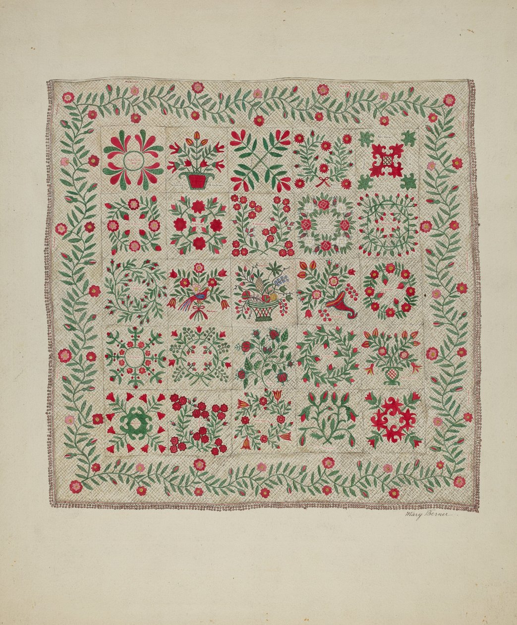 Colcha de Apliqué de Mary Berner