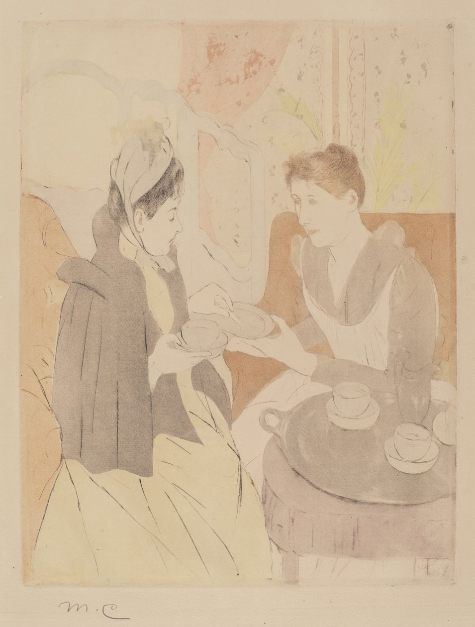 Fiesta de té por la tarde de Mary Cassatt