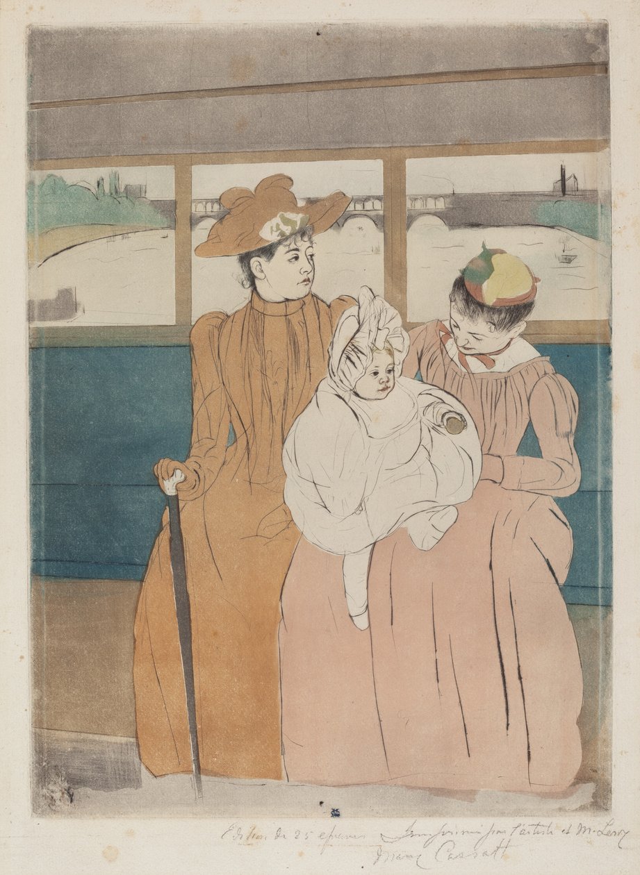 En el ómnibus, 1890-1891 de Mary Cassatt