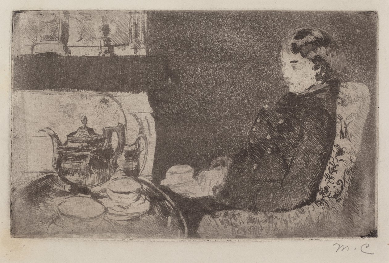 Lydia en el té de la tarde de Mary Cassatt