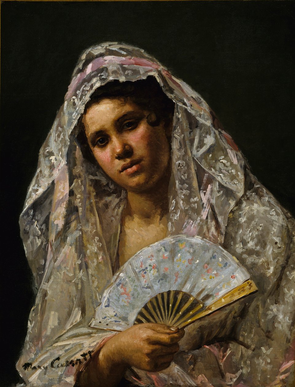 Bailarina española con mantilla de encaje de Mary Cassatt