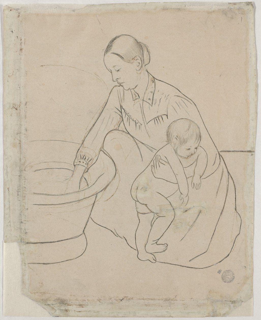 El baño [verso], 1890-1891 de Mary Cassatt