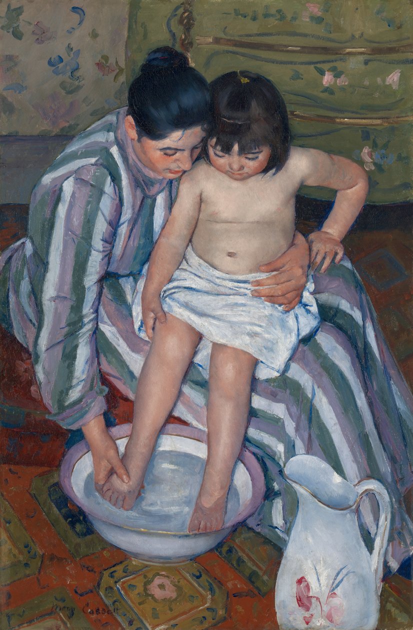 El baño del niño de Mary Cassatt