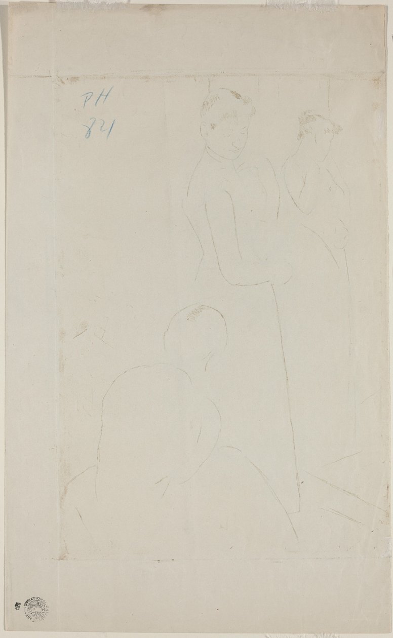 El Ajuste [verso], 1890-1891 de Mary Cassatt
