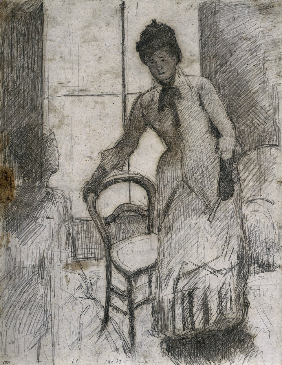 El visitante (recto) de Mary Cassatt