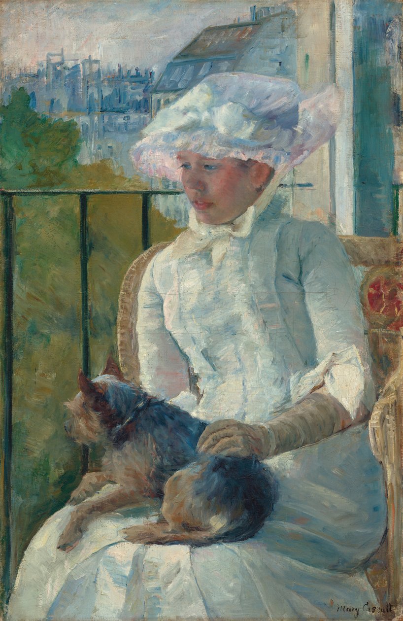 Niña joven en una ventana de Mary Cassatt