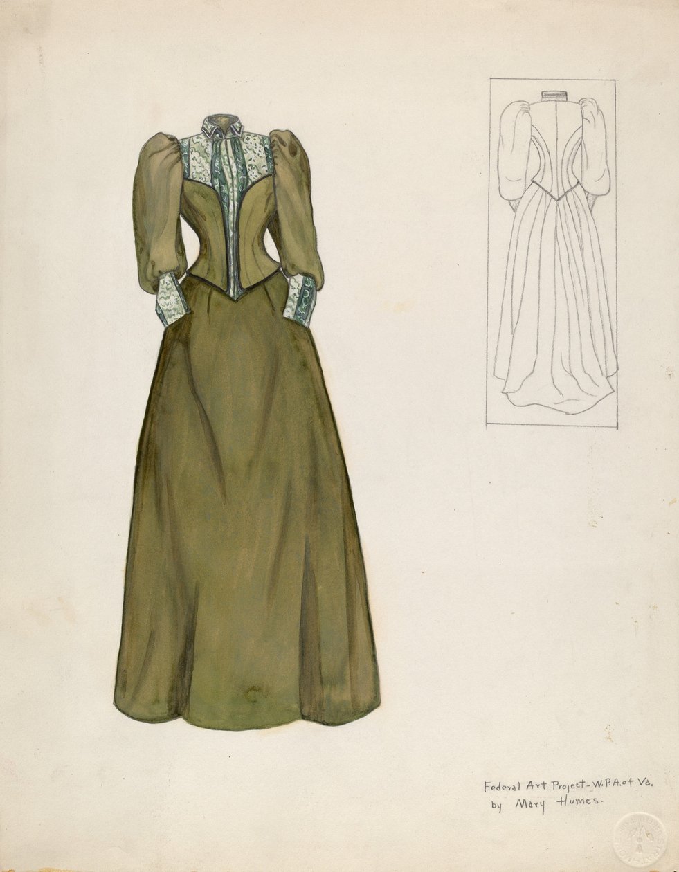 Vestido, c. 1937 de Mary E Humes