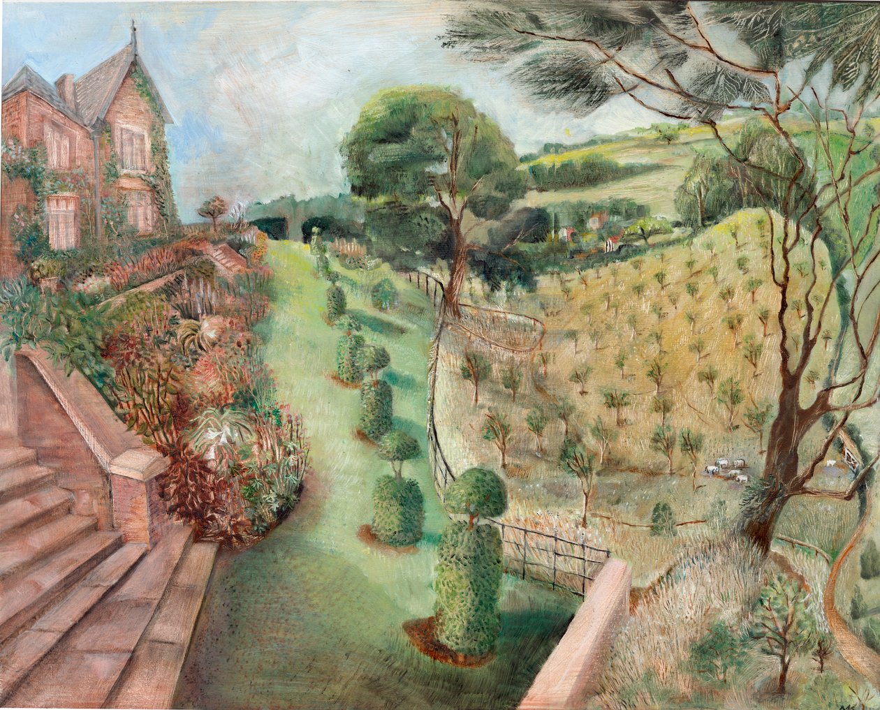 Cley Garden, 2005 (óleo sobre tabla) de Mary Kuper