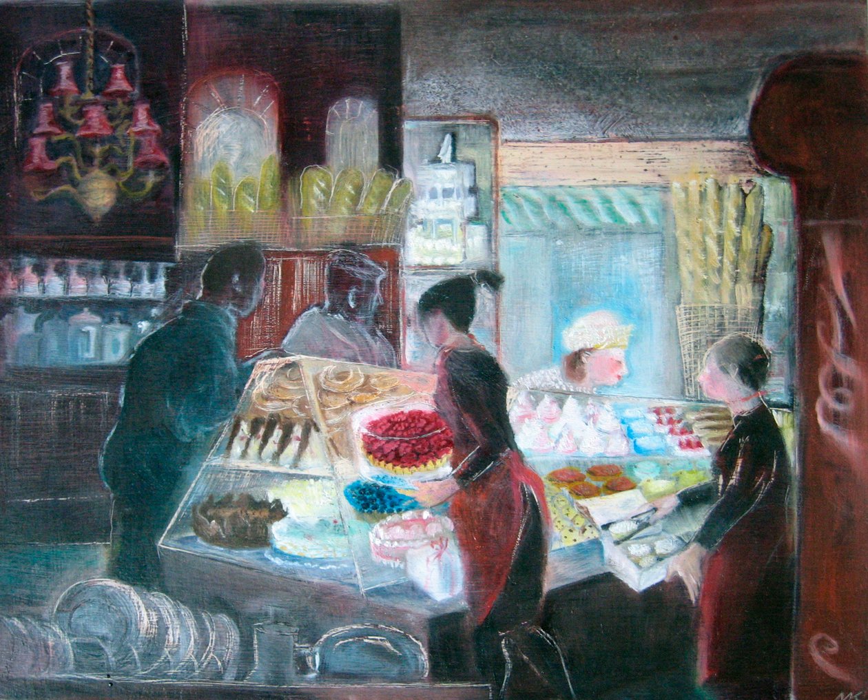 Maison Pechon, Queensway, 2005 (óleo sobre tabla) de Mary Kuper