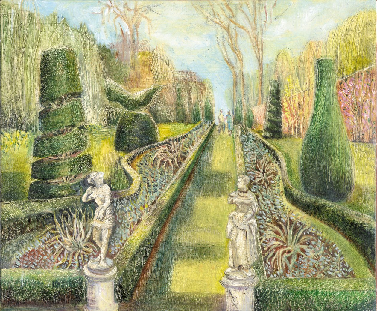 El Jardín Largo, Cliveden, Estatuas, 2002 de Mary Kuper