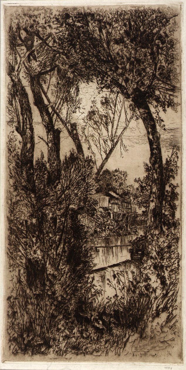 Casa junto a un arroyo de Mary Nimmo Moran