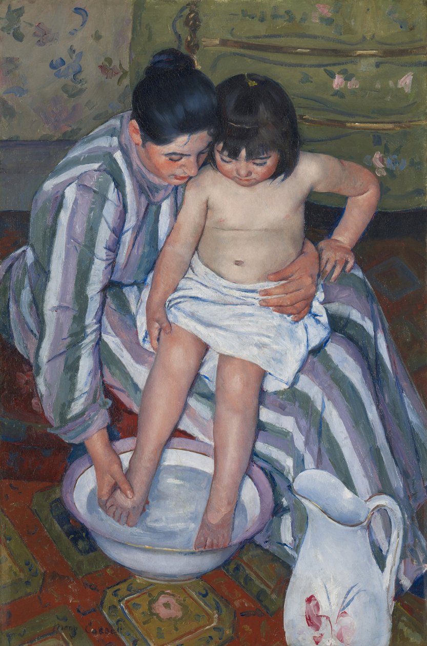El baño del niño de Mary Stevenson Cassatt