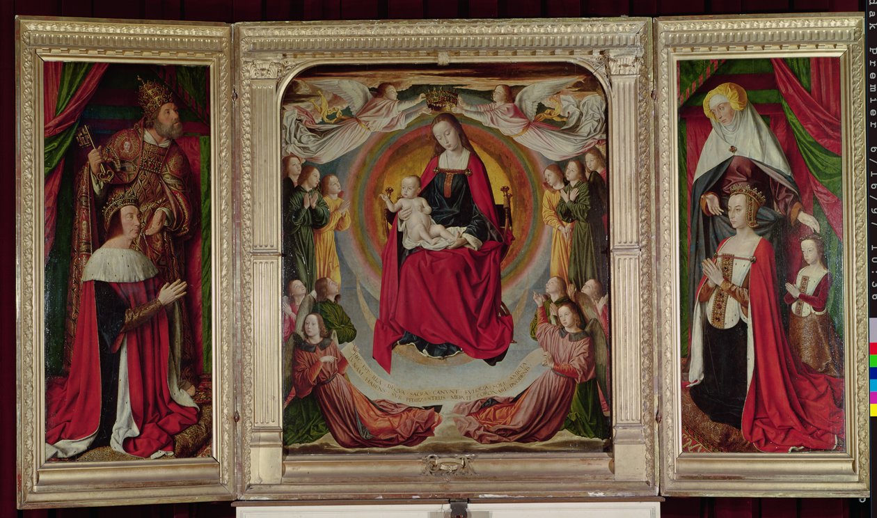 El Retablo de los Borbones, c.1498 de Master of Moulins