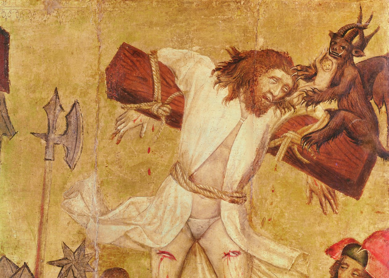 La Crucifixión, c.1420 (detalle) de Master of Raigern