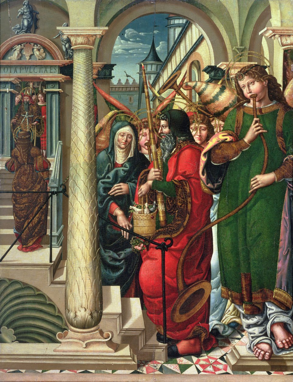 La Presentación de la Virgen en el Templo, 1519 de Master of Sigena