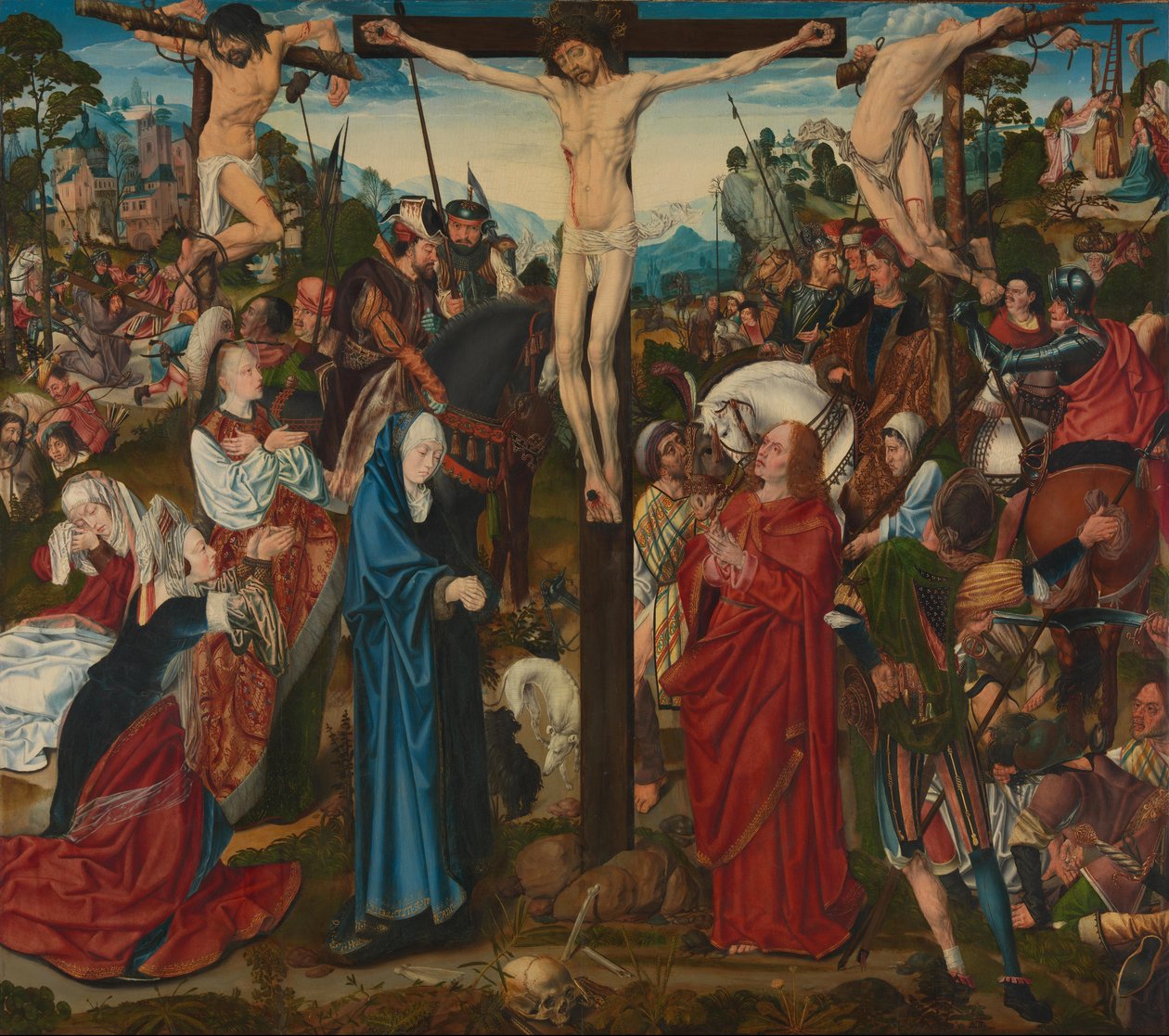 Crucifixión de Master of the Aachen Altar de l