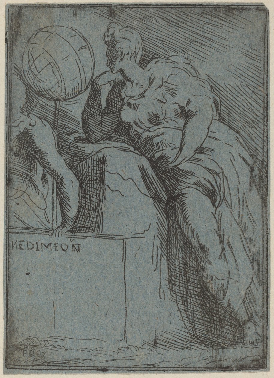 Endimión de Master F.P. after Parmigianino