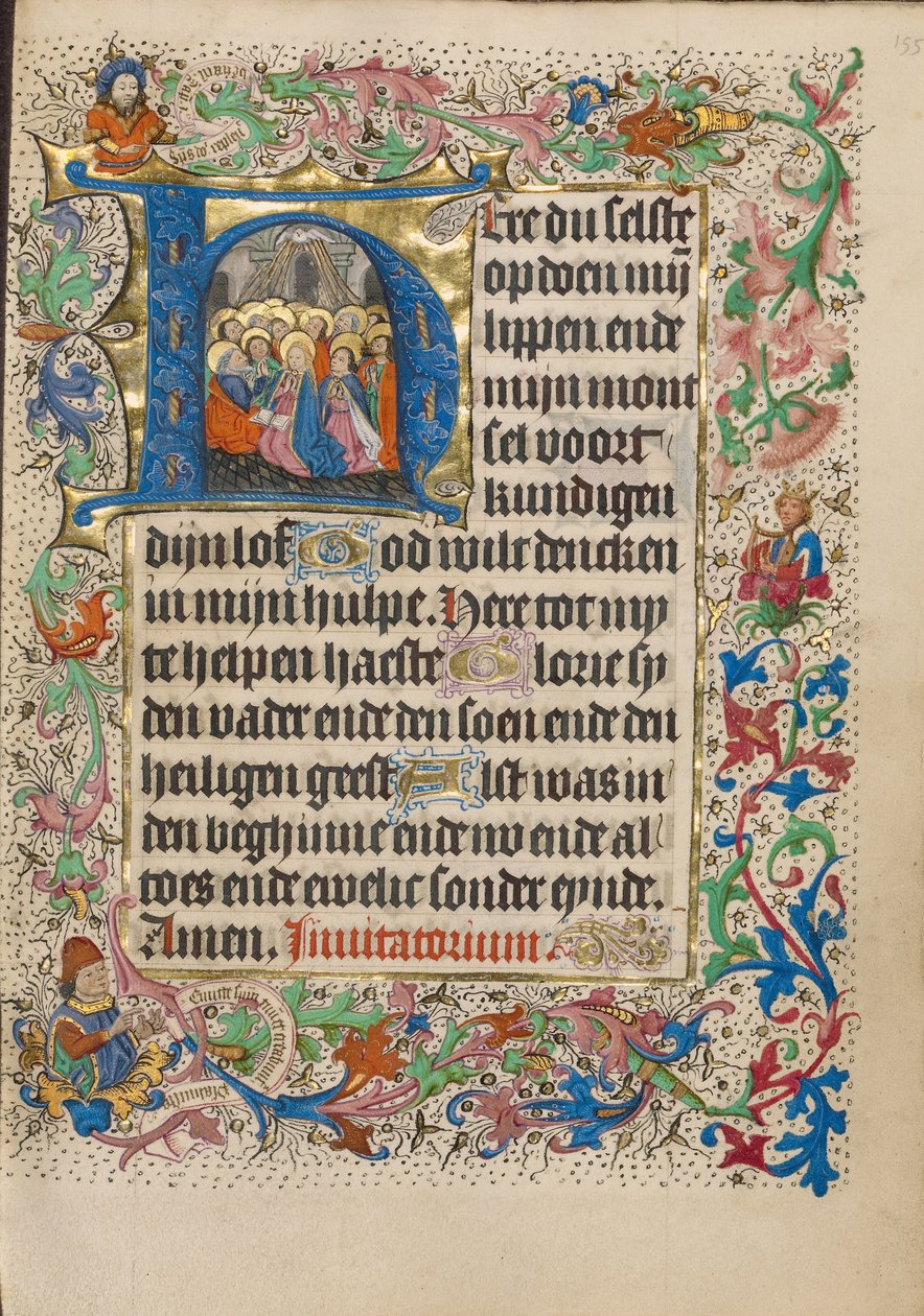 Inicial H: Pentecostés de Master of Evert Zoudenbalch